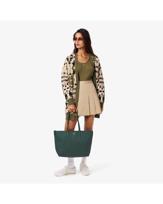 Lacoste Green Large Tote Bag