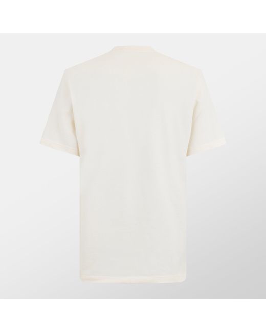 Lacoste White Crest Stripe T-Shirt for men