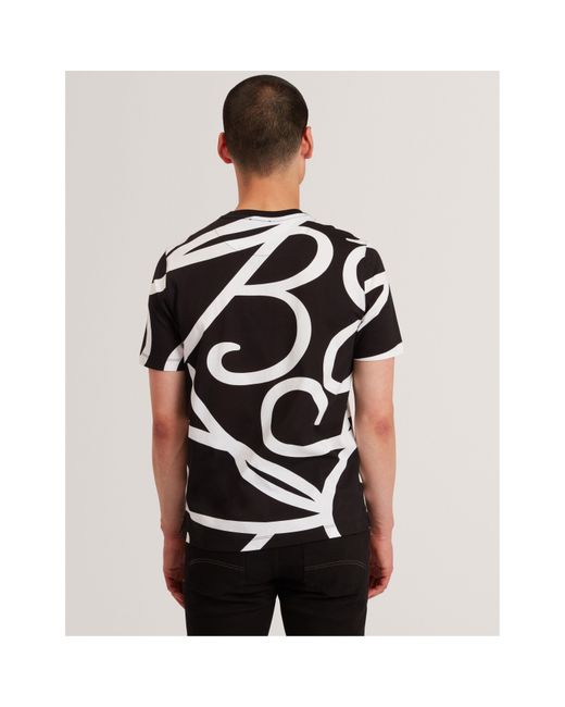 Ted Baker Blue Embroidered Arch T Shirt for men