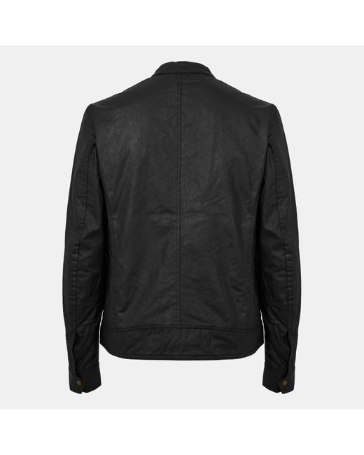 Belstaff Black Water-Repellent Wax Jacket for men