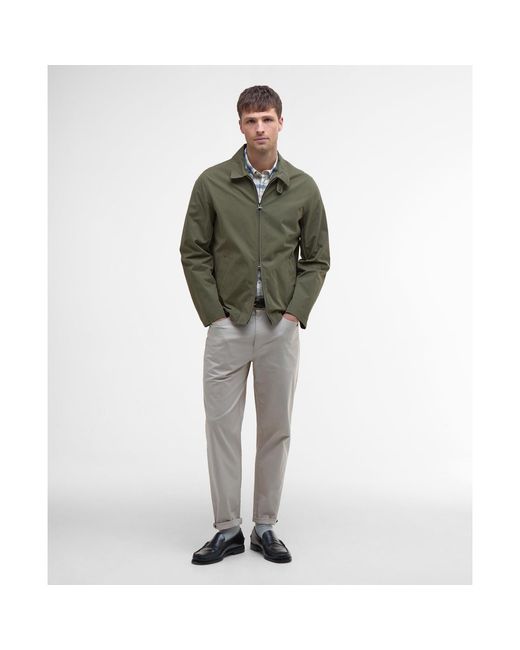 Barbour Green Fernport Lightweight Weather-Resistant Coach Jacket for men