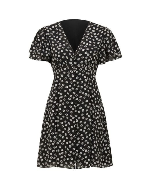 Forever New Black Pria Button Through Mini Dress