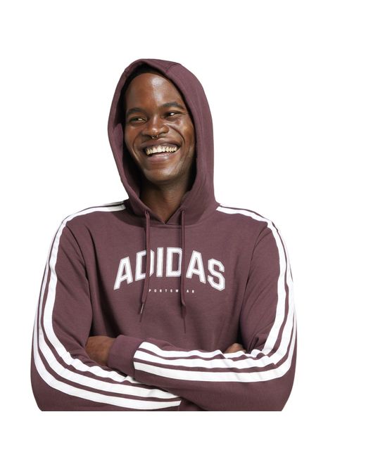 Adidas Purple Pull Over Hoodie for men