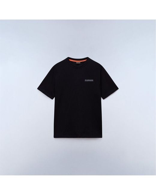 Napapijri Black Back Graphic T-Shirt for men