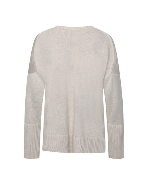 DKNY Gray Varsity Logo Intarsi T-Shirt