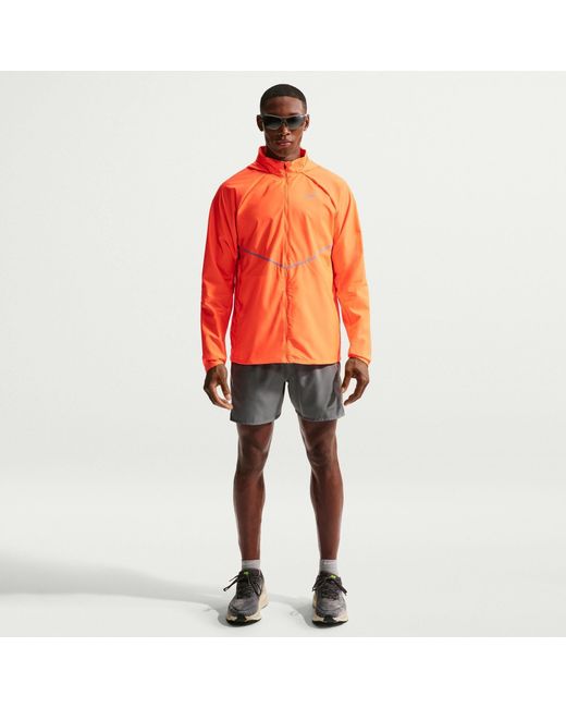 Nike Orange Miler Repel Running Jacket for men