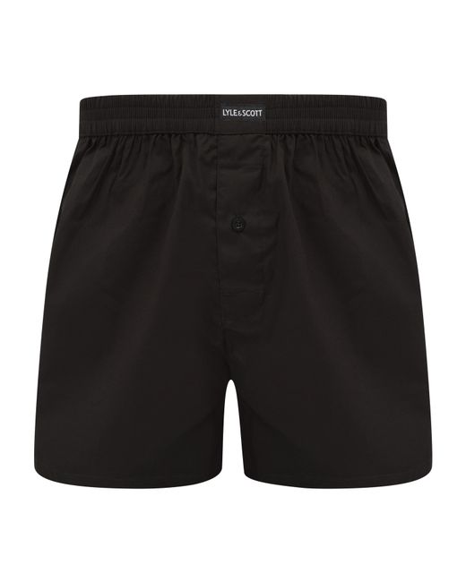 Lyle & Scott Black Woven Boxer Trunk Underwear for men