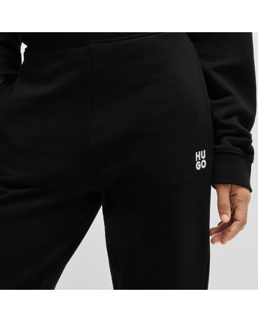HUGO Black Jogging Bottoms
