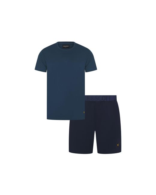 Lyle & Scott Blue Idris Pyjama Set for men