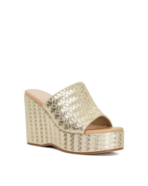 Dune White Marpple Wedge Heeled Sandals