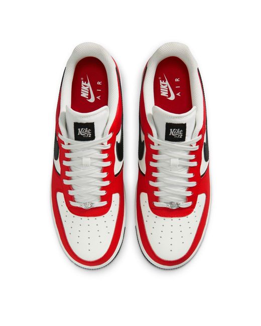Nike Red Air Force 1 07 Shoes for men