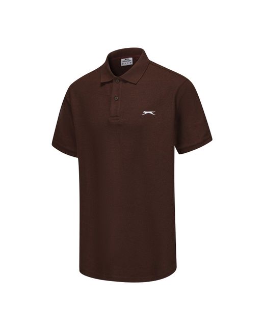 Slazenger 1881 Brown Plain Polo Shirt for men