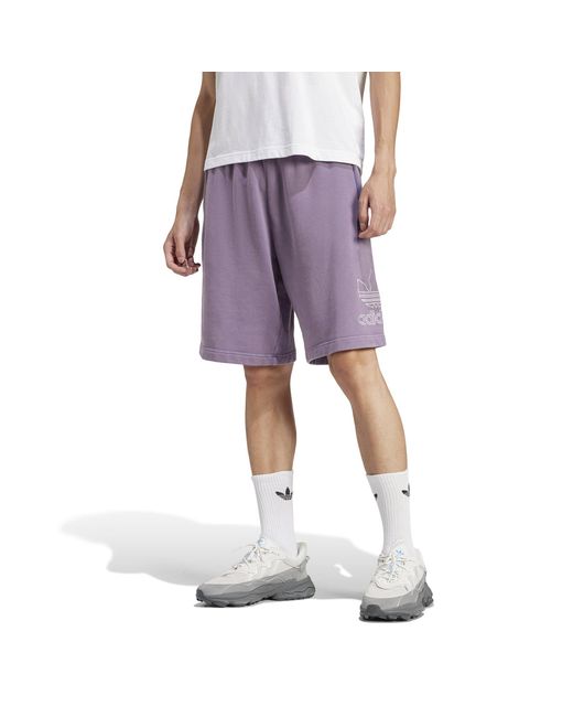 Adidas Originals Purple Jersey Jogger Shorts for men