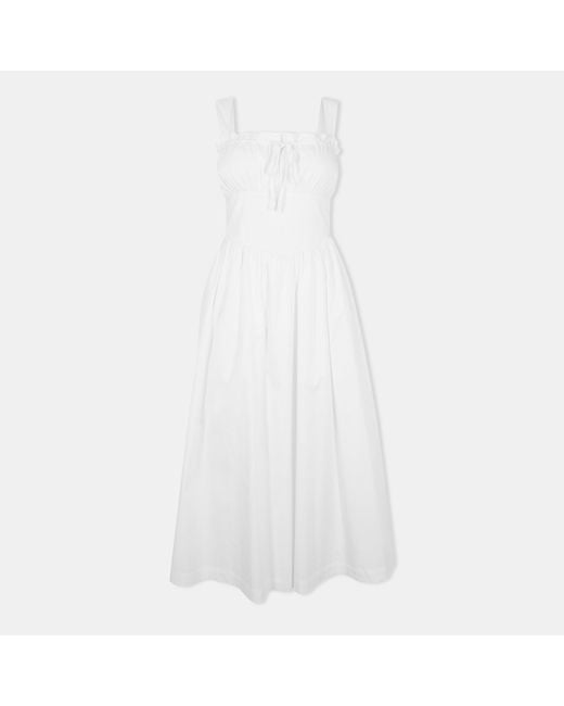 Jack Wills White Midi Tea Dress