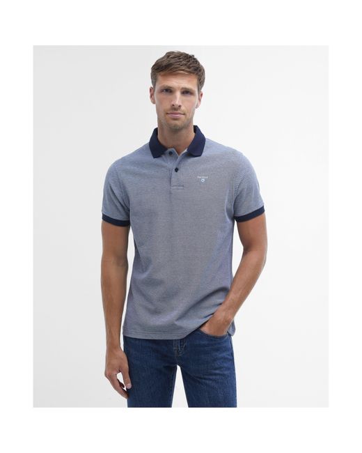 Barbour Blue Sports Polo Mix Shirt for men