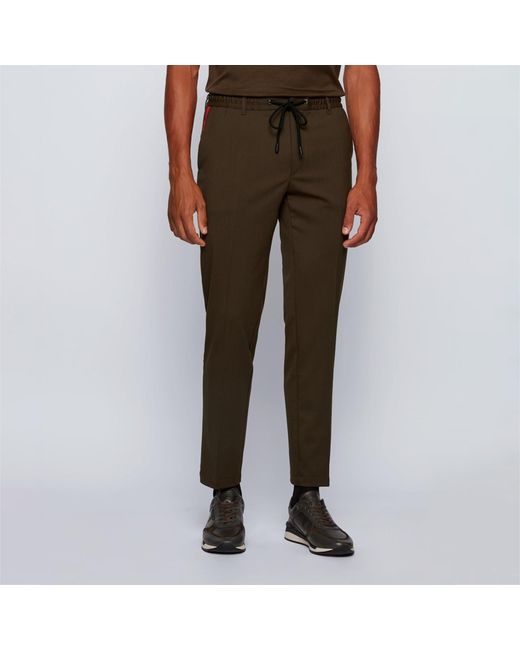 HUGO Brown Slim Fit Trouser for men