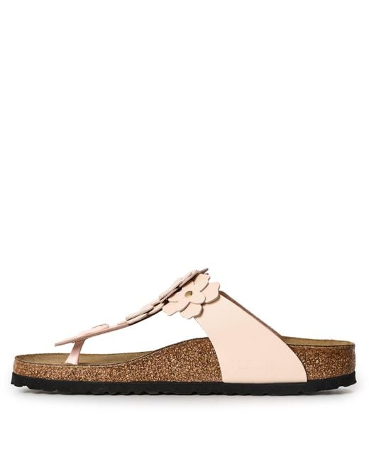 Birkenstock Brown Gizeh Floral Flat Sandal