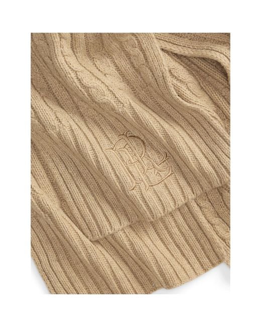 Ralph Lauren Natural Lrl Cable Scarf Ld64