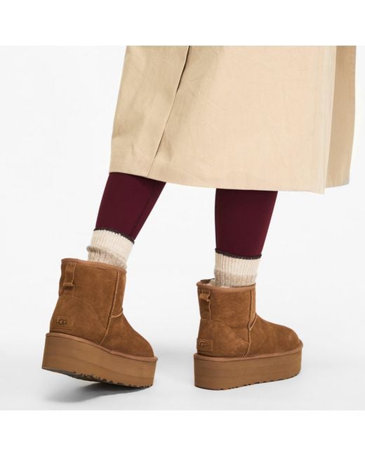 Ugg Brown Classic Mini Platform Boots