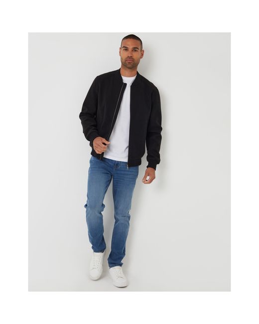 Threadbare Black Tb Hama Bomber Jacket for men