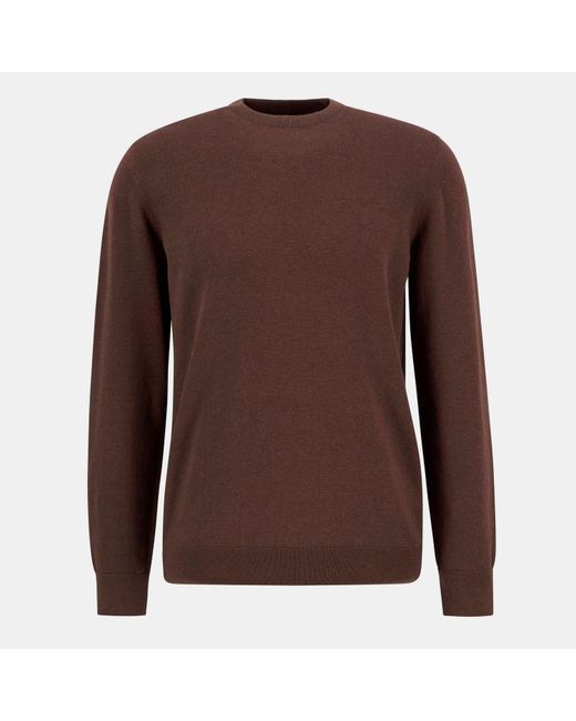 Barbour Brown Crew Neck Sweater for men
