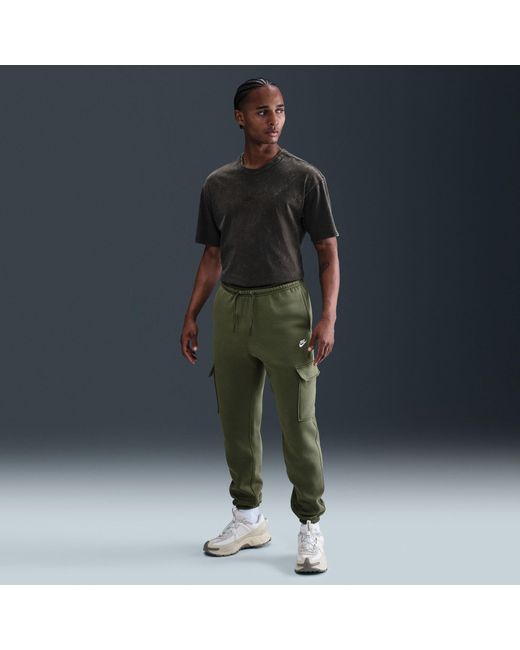 Nike Green Sportswear Club Fleece Cargo Pants for men