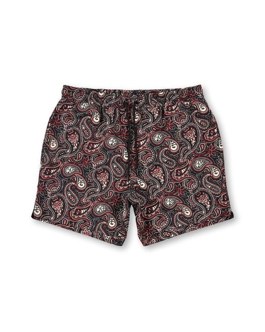 Pretty Green Black Paisley Swim Shorts for men