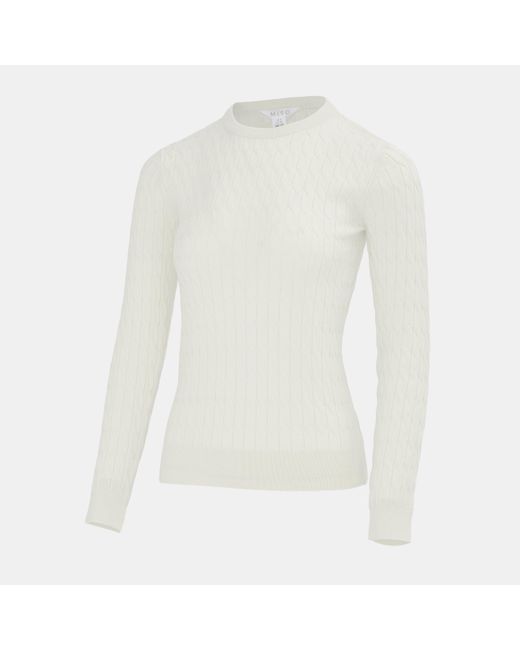 Miso White Baby Cable Jumper
