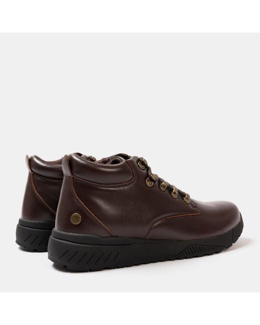 Donnay Brown Leather Casual Chukka Boots for men