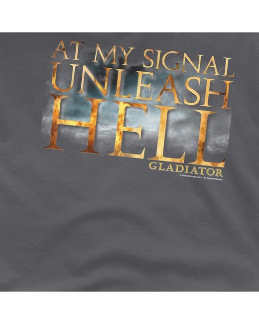 Other Gray Gladiator Unleash Hell T Shirt for men