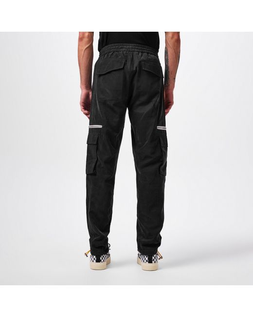 Rhude Black Cupro Cargo Pants for men