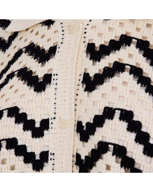 Varley White Anais Classic Fit Knitted Top