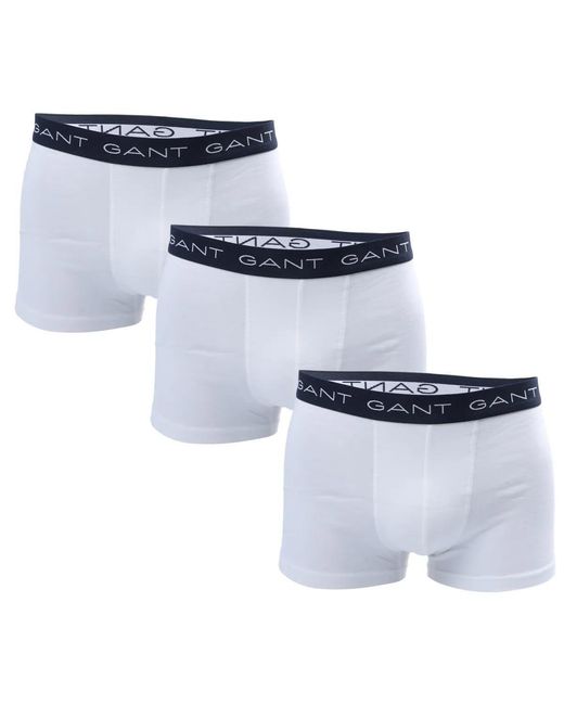 Gant Blue 3 Pack Of Trunks for men