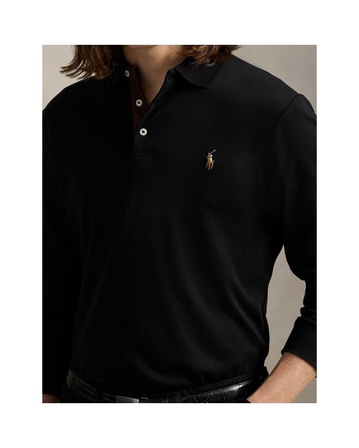 Polo Ralph Lauren Black Pima Polo Shirt for men