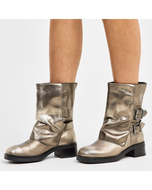 Steve Madden Brown Bonfire Ankle Heeled Boots