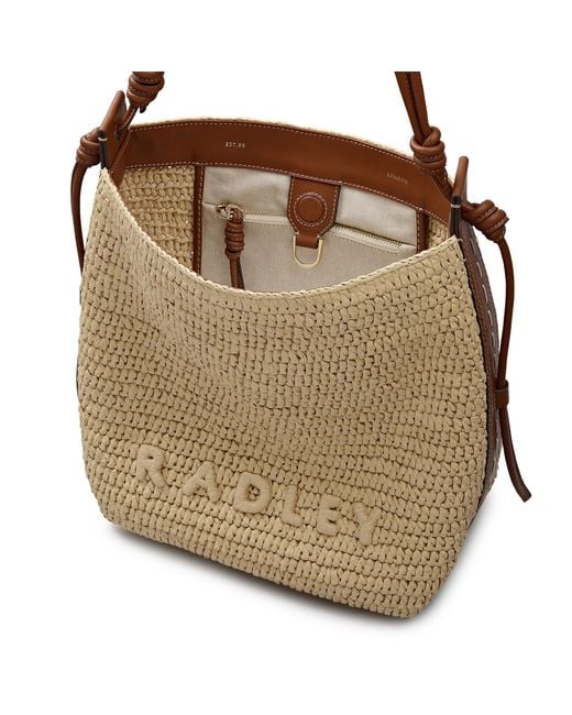 Radley Brown Camden Raffia Straw Bag