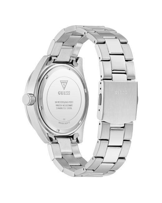 Guess Metallic Letterman Analogue Quartz Watch for men
