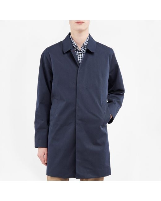 Barbour Blue Lorden Waterproof Mid-Length Long Sleeve Mac for men