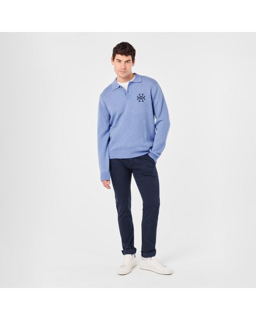 Jacob Cohen Blue Polo Knitted Top for men