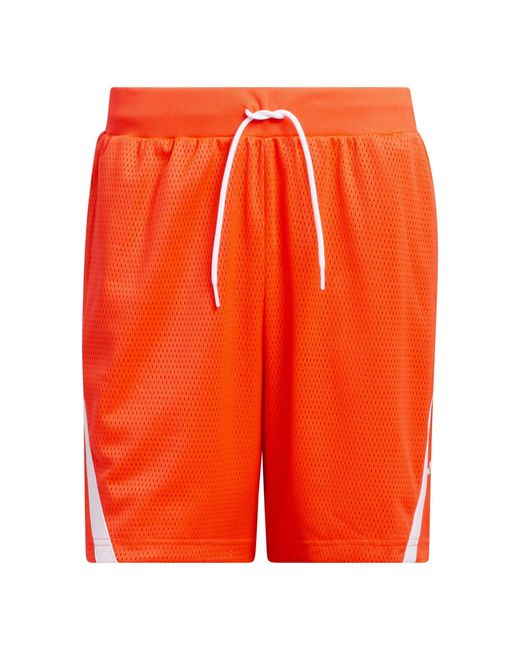 Adidas Orange Select Mesh Jogger Shorts for men