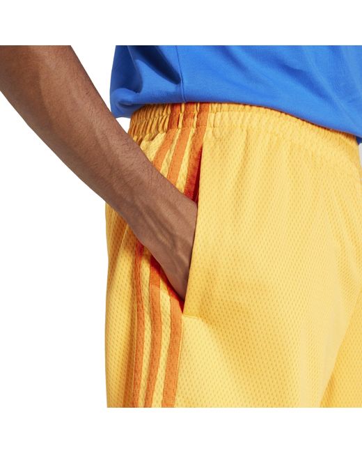 Adidas Originals Yellow Mockeylet Short Woven Tracksuit Shorts for men
