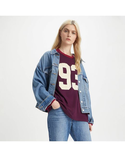 Levi's Red Graphic Way Back Tee Ls 93 For
