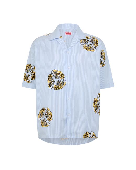 KENZO Blue Verdy Hawaiian Shirt for men