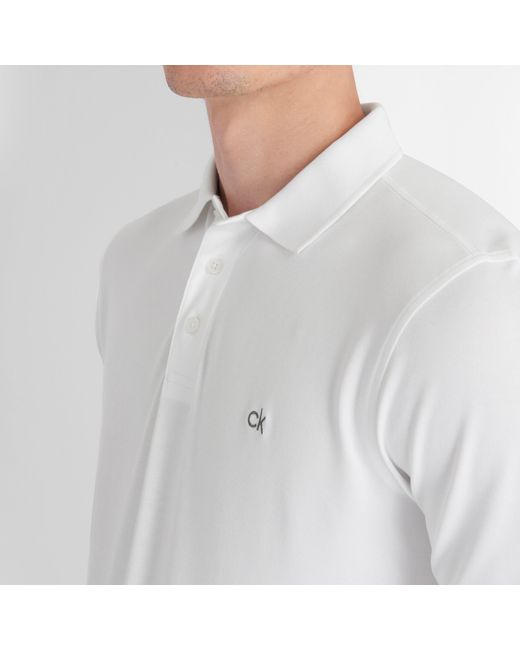 Calvin Klein White Planet Polo Shirt for men