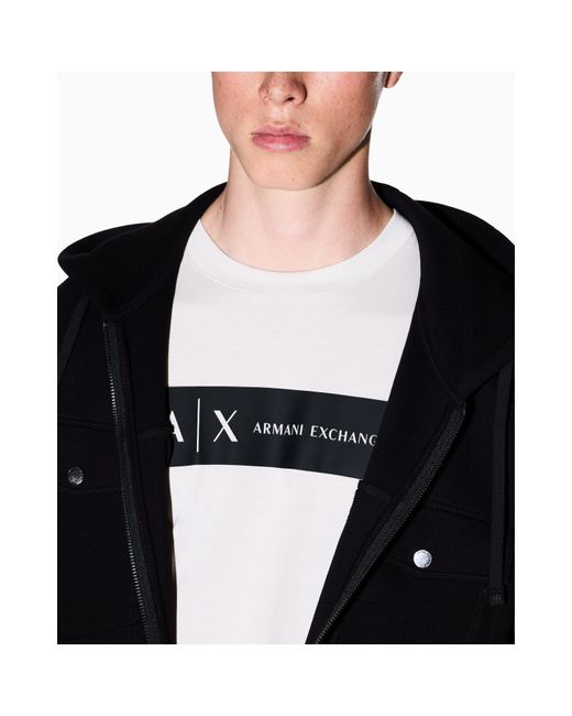 ARMANI EXCHANGE White Regular Fit T-Shirt for men