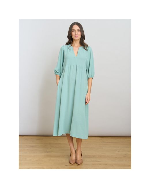Gina Bacconi Blue Dafne Midi Dress