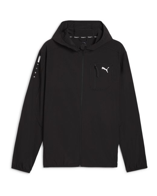 PUMA Black Flex Woven Tracksuit Top for men