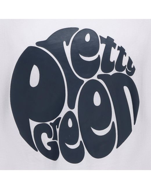 Pretty Green Blue Large Logo Tee for men
