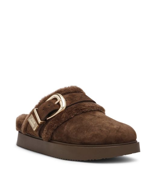 Steve Madden Brown Cosy Up Flat Mule