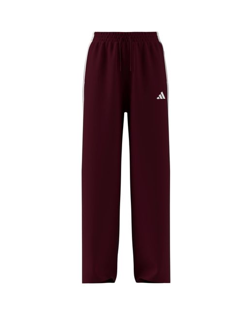 Adidas Red S Stadium 3 Stripes Track Pant Ruby 12-14